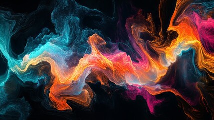 Fototapeta premium Abstract Colorful Swirling Energy Flow Dynamic Motion Artistic Design Background Digital Illustration Vivid Hues Vibrant Texture Modern Art Graphic 