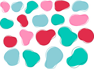 
vector set collection of text boxes ,colorful speech bubbles