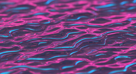 Vibrant purple and blue wavy pattern. Abstract liquid texture background. Flowing neon streams. Dynamic fluid art design. Modern creative backdrop for digital projects