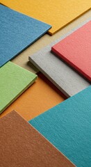 Fototapeta premium Abstract Colorful Paper Textures: A Play of Colors and Shapes