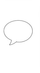 Fototapeta premium Dashed Line Speech Bubble Design