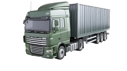 Digital illustration of truck delivery in urban transport event