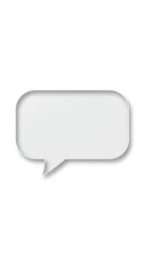 Fototapeta premium Blank Speech Bubble on White Background: Minimalist Design for Communication