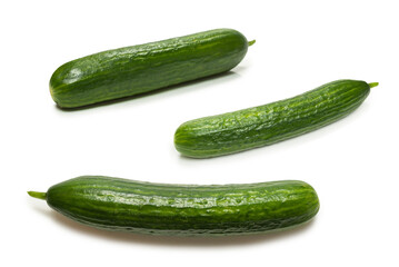 Cucumber isolated on white background.