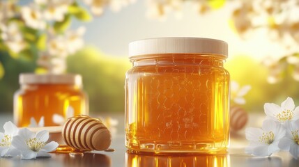 Fresh bee honey healthy organic produce.