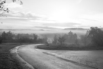 Slovenian landscapes in early morning