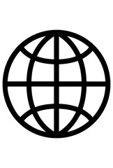 Simple globe vector image, globe png image, editable vector globe image