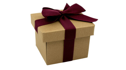 Obraz premium Cozy gift box presentation with bow in home setting photography