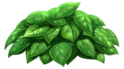 Fototapeta premium Serene close-up of lush green leaves in nature illustration