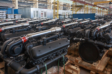 Fototapeta premium Workshop of a plant producing agricultural machinery.