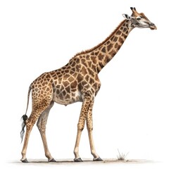 Naklejka premium giraffe isolated on white