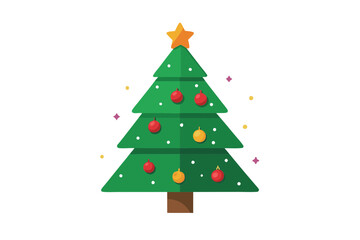Elegant Christmas Tree Vector Art for Seasonal Celebrations