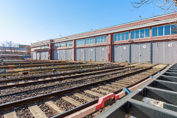 Obraz premium The place where rolling stock receives repairs and maintenance.