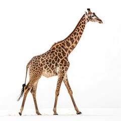 Fototapeta premium giraffe isolated on white