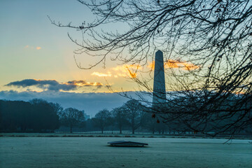The Wellington Monument early in the morning