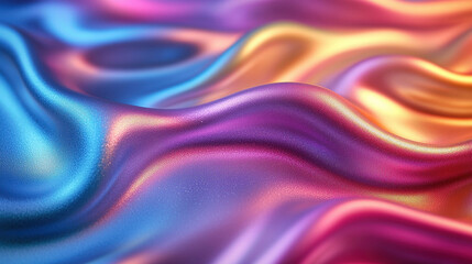 Obraz premium Iridescent polymer film showcasing rainbow-like colors and textured details with soft-focus highlights in a mesmerizing composition