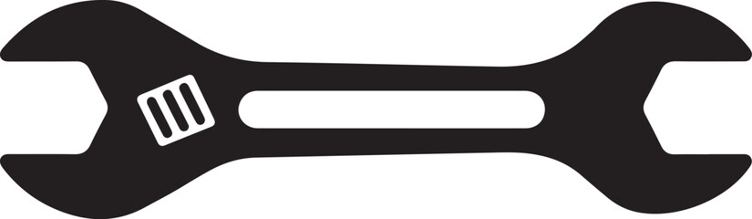 Obraz premium Vector Icon Adjustable Wrench, Repair Tool, Plumbing, Mechanical Equipment 