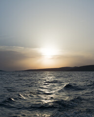 Fototapeta premium sea water sunset view