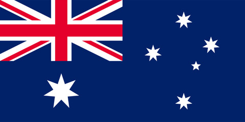 Fototapeta premium Official standardized national flag of Australia