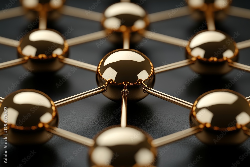 Poster a close-up view of a 3d illustration featuring a neural network, representing artificial intelligenc