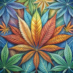 seamless background with leaves