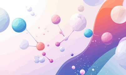 Abstract Molecule Background: 3D Atomic Structure and Scientific Illustration