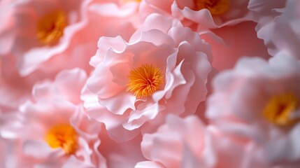 Fototapeta premium Soft pink flowers in bloom, delicate petals, and gentle colors.