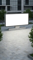 Blank Billboard in City Center