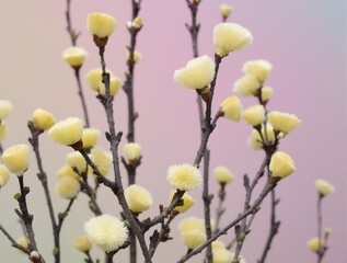 Fototapeta premium A tree with yellow flowers