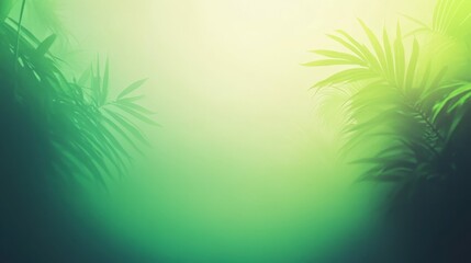 Dense rainforest shrouded in mist as tropical rain falls, with tall trees and vibrant greenery illuminated by soft ambient light,