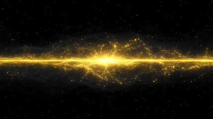 A dark night sky filled with a starry, abstract pattern of twinkling yellow stars, featuring a glowing, glittering texture that exudes dust, glamour, luxury, and celebration