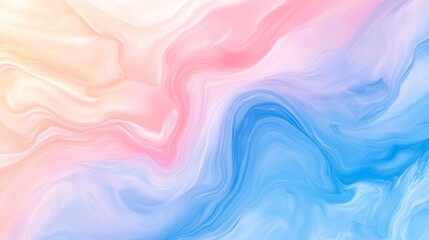 Obraz premium Abstract art featuring creative illustrations in modern oil and acrylic, with a rainbow-colored background. The design on canvas includes splashes of yellow, blue, and orange waves