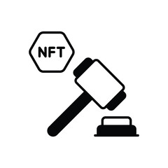 Nft Auction Vector icon