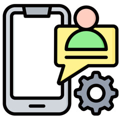 Naklejka premium Virtual Assistant Icon