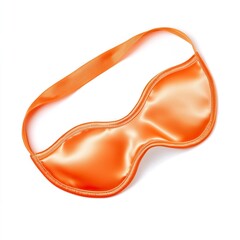 Obraz premium Bright Orange Eye Mask for Relaxation and Sleep Enhancement, Bedroom Accessories Concept.