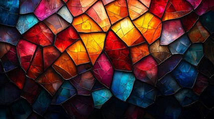 Fototapeta premium Beautiful glass mosaic in warm and cool tone wallpaper images