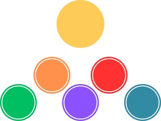 Process infographic template with 6 options.

