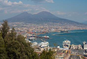 Naklejka premium Naples - The panorama of Naples.