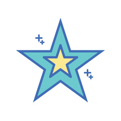 Vector image of a star icon with white background