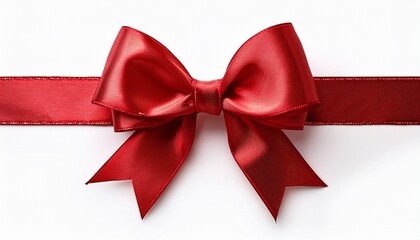 Fototapeta premium red bow isolated on white background