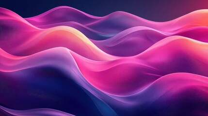 Fototapeta premium Vibrant abstract waves in pink and purple fluid motion