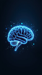 An illustration featuring a human brain with a burst of light representing artificial general intelligence, or AGI.