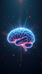 Digital representation of artificial general intelligence against a starry background.