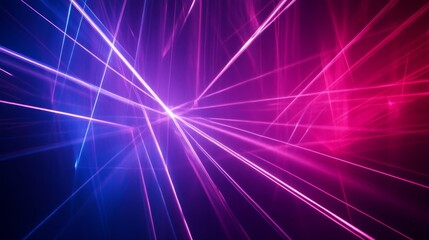 Pink And Blue Laser Beams Abstract Background