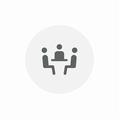 small meeting icon sign vector