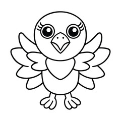 Coloring page Eagle vector illustration