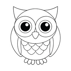 Coloring page Owl vector illustration