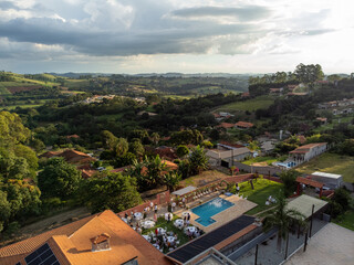 Beautiful mountain horizon in the interior of São Paulo