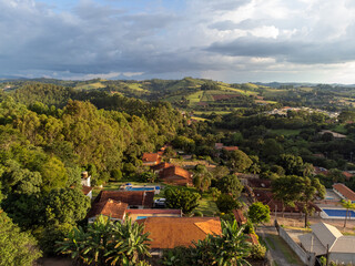 Beautiful mountain horizon in the interior of São Paulo