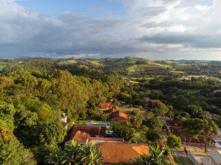Beautiful mountain horizon in the interior of São Paulo